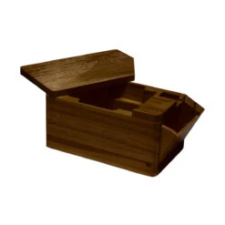 Ultra Pro Fine Art Hako Wooden Deck Box By Hokusai -Ultra Pro 15291 Dark Open 3