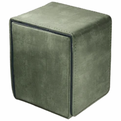 Ultra Pro Suede Collection: Alcove Flip Deck Box -Ultra Pro 15492 Alcove Flip Suede Emerald Angle R