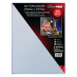 Ultra Pro Clear A4 Toploaders (25ct) For 210mm X 297mm (8.3" X 11.7")