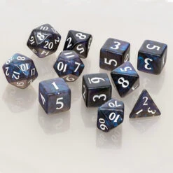 Ultra Pro Eclipse Acrylic RPG Dice Set (11ct) -Ultra Pro 15561 Eclipse 11 Dice JetBlack spread