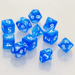 Ultra Pro Eclipse Acrylic RPG Dice Set (11ct) -Ultra Pro 15562 Eclipse 11 Dice PacificBlue spread