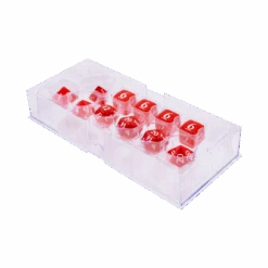 Ultra Pro Eclipse Acrylic RPG Dice Set (11ct) -Ultra Pro 15564 Eclipse 11 Dice AppleRed Top