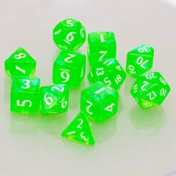 Ultra Pro Eclipse Acrylic RPG Dice Set (11ct) -Ultra Pro 15566 Eclipse 11 Dice LimeGreen spread