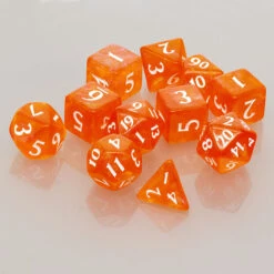 Ultra Pro Eclipse Acrylic RPG Dice Set (11ct) -Ultra Pro 15567 Eclipse 11 Dice PumpkinOrange spread