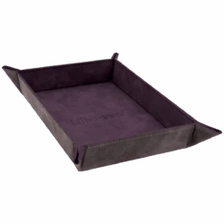 Ultra Pro Suede Collection: Foldable Dice Rolling Tray -Ultra Pro 15721 FoldDiceTray Suede Amethyst Angle