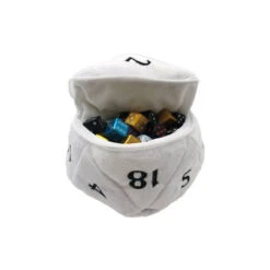 Ultra Pro Plush: D20 Dice Bag (White)