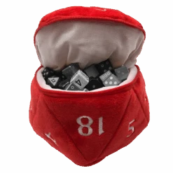 Front Page -Ultra Pro 15757 D20 Plush Dice Bag Red OpenDice
