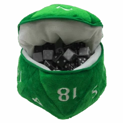 Ultra Pro D20 Plush Dice Bag -Ultra Pro 15758 D20 Plush Dice Bag Green OpenDice