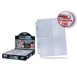 Ultra Pro Premium Series 4-Pocket Secure Pages (100ct) For Toploaders -Ultra Pro 15848 4Pkt SecurePlatinumPg Both