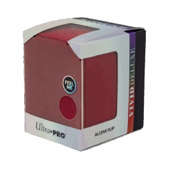 Ultra Pro Vivid Deluxe Alcove Flip Deck Box -Ultra Pro 15932 DB Vivid Deluxe Flip Red poly front side2