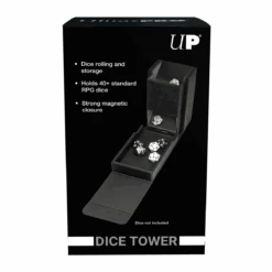 Ultra Pro Jet Black Alcove Dice Tower -Ultra Pro 15960 DiceTower Back Pkg