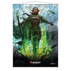 Ultra Pro War Of The Spark (WAR) Planeswalkers Nissa, Who Shakes The World Stained Glass Wall Scroll For Magic: The Gathering