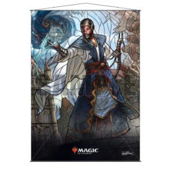 Ultra Pro War Of The Spark (WAR) Planeswalkers Teferi, Time Raveler Stained Glass Wall Scroll For Magic: The Gathering