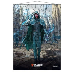 Ultra Pro War Of The Spark (WAR) Planeswalkers Jace, Wielder Of Mysteries Stained Glass Wall Scroll For Magic: The Gathering