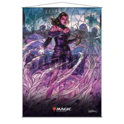 Ultra Pro War Of The Spark (WAR) Stained Glass Planeswalkers Liliana Wall Scroll For Magic: The Gathering