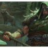 Ultra Pro Throne Of Eldraine Garruk, Cursed Huntsman 8ft Table Playmat For Magic: The Gathering
