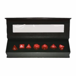 Ultra Pro Heavy Metal Red And White RPG Dice Set (7ct) For Dungeons & Dragons