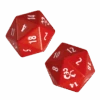 Ultra Pro Heavy Metal Red And White D20 Dice Set (2ct) For Dungeons & Dragons
