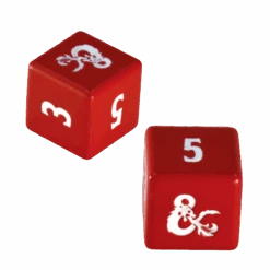 Ultra Pro Heavy Metal Red And White D6 Dice Set (4ct) For Dungeons & Dragons