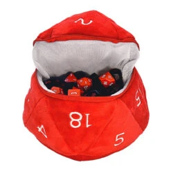 Ultra Pro Plush: D20 Dice Bag - Dungeons & Dragons - Red & White