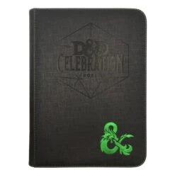Ultra Pro Premium Zippered Book & Character Folio 2021 Celebration Edition For Dungeons & Dragons -Ultra Pro 18500 9PktZipperPort D D GreenCelebration