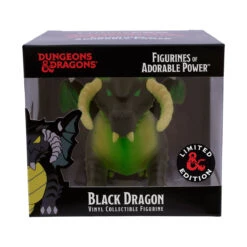 Ultra Pro Figurines Of Adorable Power: Dungeons & Dragons "Black Dragon" - Acid Charged Variant -Ultra Pro 18565 FOAP Black Variant AcidCharged Pkg Font