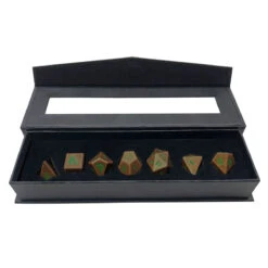 Ultra Pro Heavy Metal Feywild Copper And Green RPG Dice Set (7ct) For Dungeons & Dragons