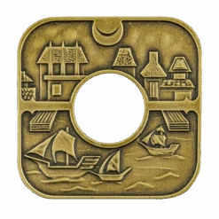 Ultra Pro Waterdeep Coins For Dungeons & Dragons -Ultra Pro 18995 Poly WaterdeepCoin D D brassfront