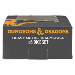 Ultra Pro Heavy Metal Spelljammer Realmspace D6 Dice Set (4ct) For Dungeons & Dragons -Ultra Pro 19410 D D Heavy Realmspace D6 DiceSet Back