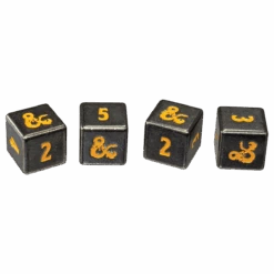 Ultra Pro Heavy Metal Spelljammer Realmspace D6 Dice Set (4ct) For Dungeons & Dragons -Ultra Pro 19410 D D Heavy Realmspace D6 DiceSet Dice 1