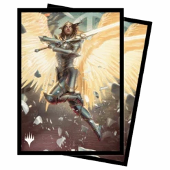 Ultra Pro March Of The Machine Archangel Elspeth Standard Deck Protector Sleeves (100ct) For Magic: The Gathering