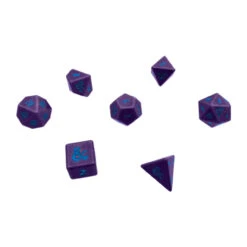 Ultra Pro Dice: D&D Phandelver & Below - The Shattered Obelisk - Heavy Metal Underdark RPG Set - Royal Purple/Sky Blue (7)