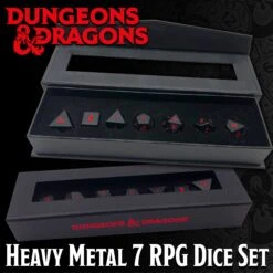 Ultra Pro Heavy Metal Premium RPG Dice Set (7ct) For Dungeons & Dragons