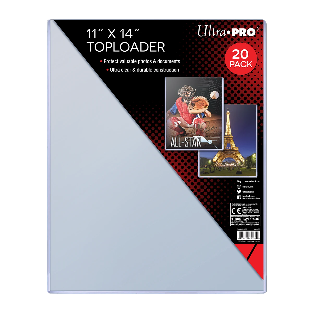 Ultra Pro 11" X 14" Toploaders (20ct) 1 Ultra Pro 11" X 14" Toploaders (20ct)