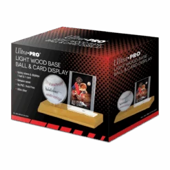 Ultra Pro Baseball & Card Wood Display Holder -Ultra Pro 81209 AW9484 Display Ball Card LightWood