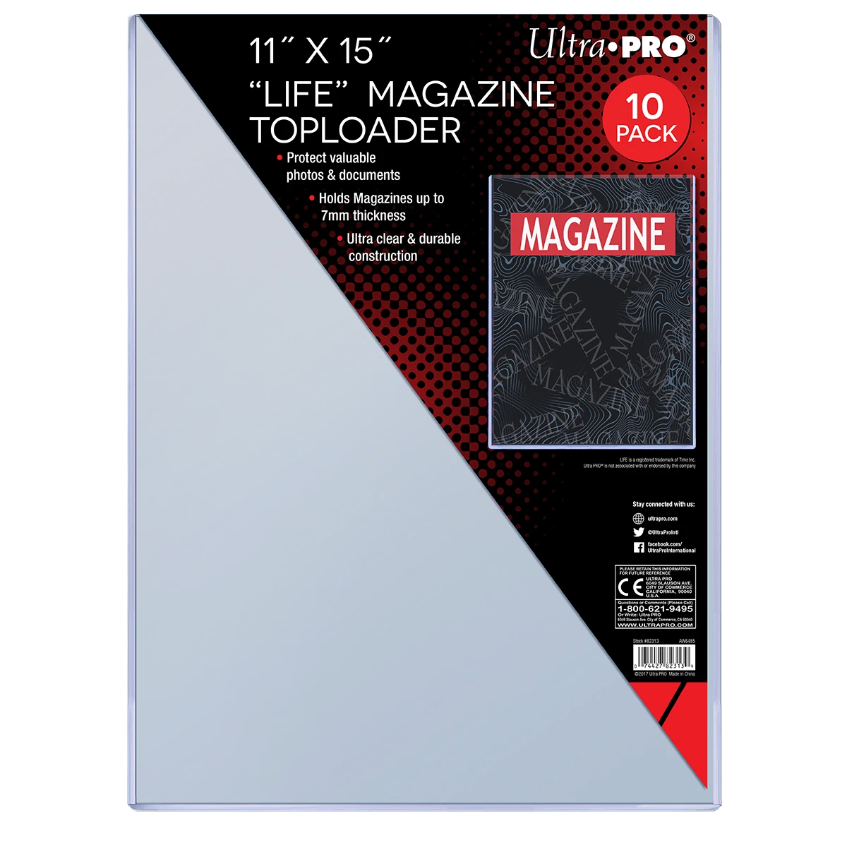 Ultra Pro 11" X 15" Life Magazine Toploaders (10ct) 1 Ultra Pro 11" X 15" Life Magazine Toploaders (10ct)