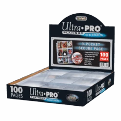 Ultra Pro Premium Series 9-Pocket Secure Pages (100ct) For Standard Size Cards -Ultra Pro 84732 Disp 9Pkt SecurePlatinumPage 1