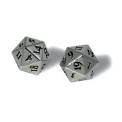 Ultra Pro Heavy Metal D20 Dice Set (2ct) -Ultra Pro 84900 D20 HeavyMetal Chrome Copy