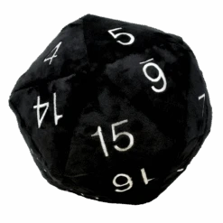 Ultra Pro Jumbo D20 Novelty Dice Plush -Ultra Pro 85335 Plush Dice Black
