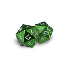 Ultra Pro Heavy Metal D20 Dice Set (2ct) -Ultra Pro 85340 Dice HeavyMetal D20 Green White cf50c6f6 6307 4c60 a9f0 89737819d0d0