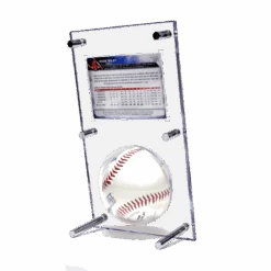 Ultra Pro Baseball & Card (35PT) Clear Flip Display Case -Ultra Pro 85445 Acrylic ConvertibleBallHolder VertBack