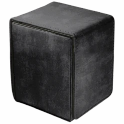 Ultra Pro Suede Collection: Alcove Flip Deck Box -Ultra Pro 85768 Alcove Flip Suede Jet Angle R