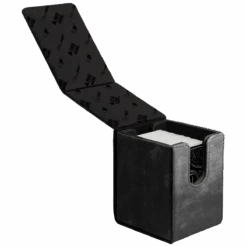 Ultra Pro Suede Collection: Alcove Flip Deck Box -Ultra Pro 85768 Alcove Flip Suede Jet Open wC
