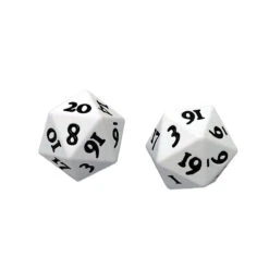 Ultra Pro Heavy Metal D20 Dice Set (2ct) -Ultra Pro 85784 Dice HeavyMetal D20 White Black 03e3e3a4 412c 4896 8d10 fb3fe351eba2