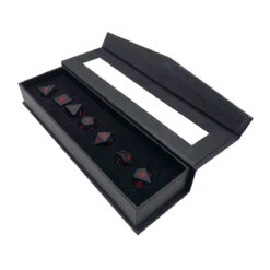 Ultra Pro Heavy Metal Premium RPG Dice Set (7ct) For Dungeons & Dragons -Ultra Pro 86854 Display D D HeavyMetal RightOpen30