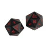 Ultra Pro Heavy Metal Black And Red D20 Dice Set (2ct) For Dungeons & Dragons