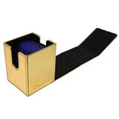 Ultra Pro Mana Alcove Flip Deck Box For Magic: The Gathering -Ultra Pro GoldInUse