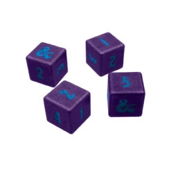 Ultra Pro Dice: D&D Phandelver & Below - The Shattered Obelisk - Heavy Metal Underdark D6 - Royal Purple/Sky Blue (4)
