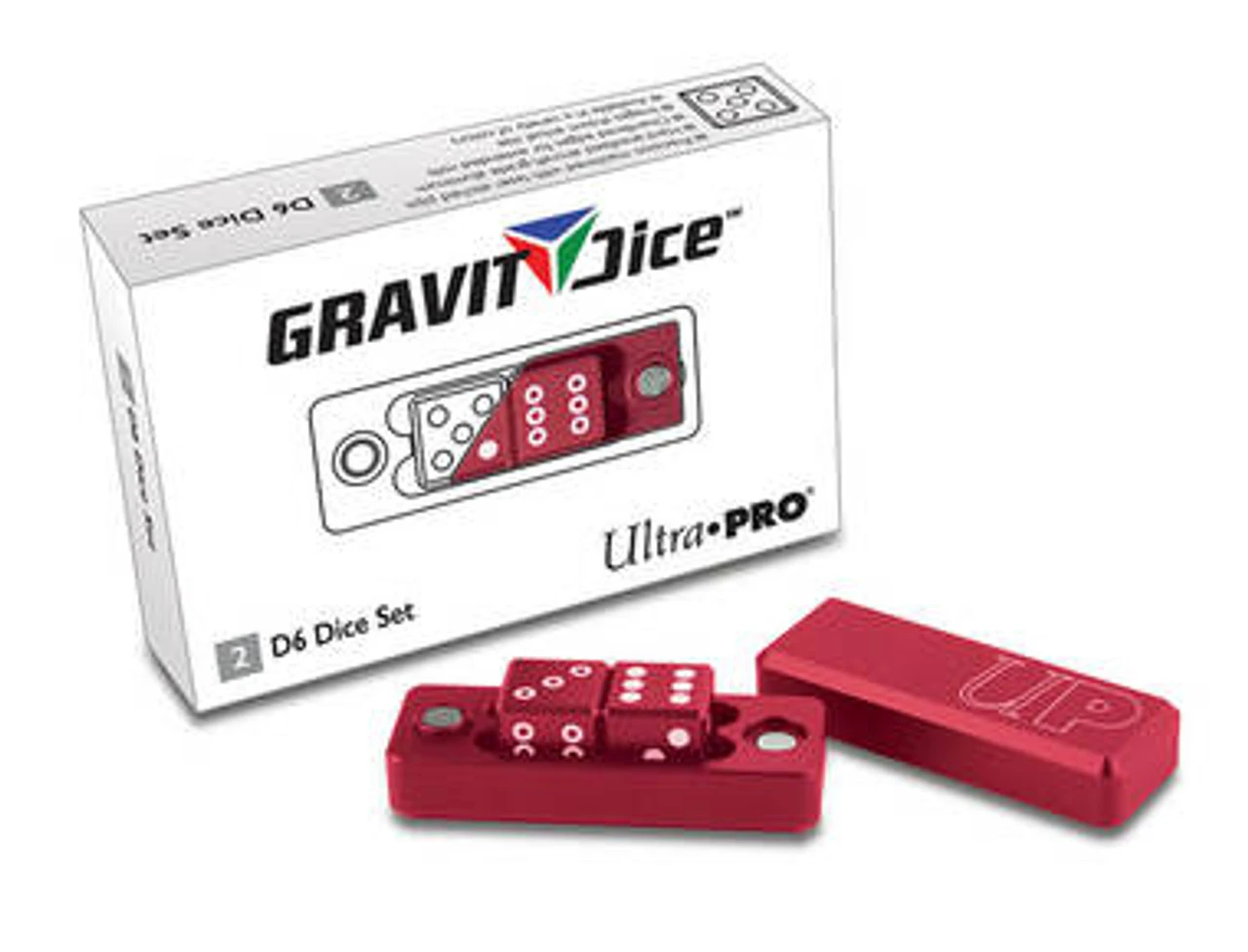 Ultra Pro Gravity Dice D6 - 2 Dice Set Gravity Dice - Crimson 1 Ultra Pro Gravity Dice D6 - 2 Dice Set Gravity Dice - Crimson