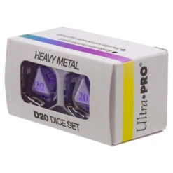Ultra Pro Dice: Vivid Heavy Metal D20 - Purple (2)
